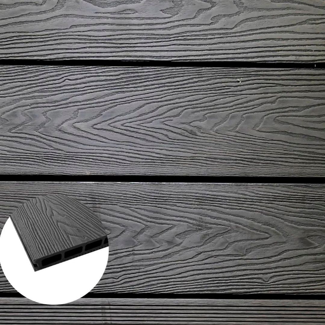 DECKS DE WPC SMOKE 24mm x 150mm x 2.20m - Piso decks de wpc | Servimport