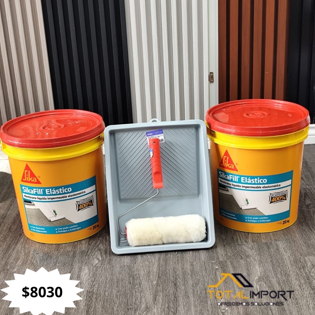 SIKAFILL ELASTICO BLANCO 20kg + 20kg+ KIT - Membranas | Servimport