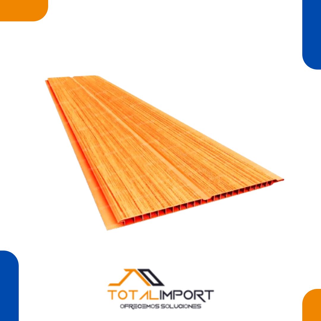 VARILLA PVC FRISADO PINO AVELLANA 7mm x 4 mts - Pvc | Servimport