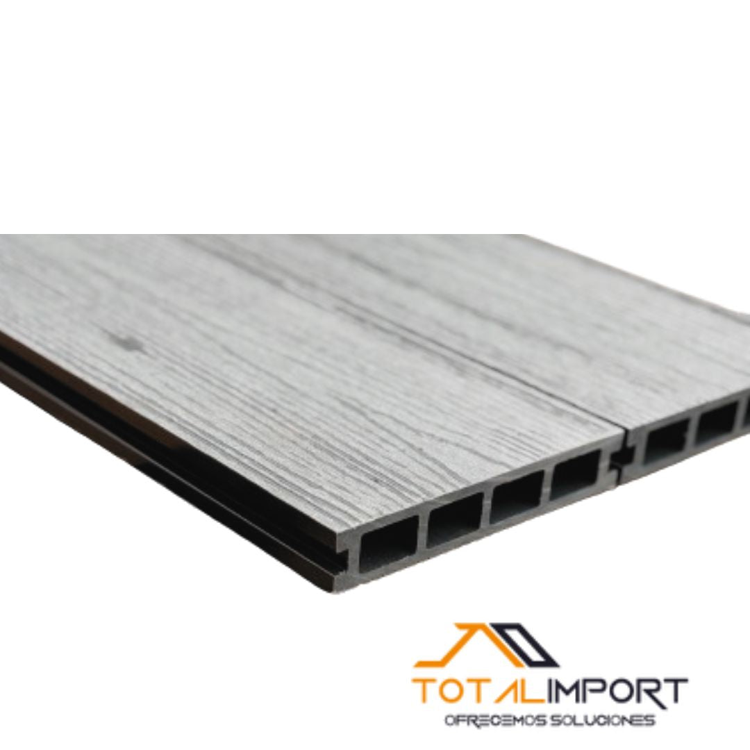 DECKS DE WPC GRIS 0.145 x 4 mt x 25 mm - Piso decks de wpc | Servimport